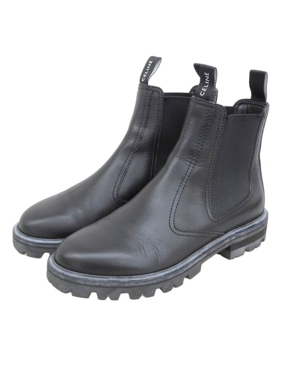 Celine Margaret Chelsea Boots Side Gore Black 40
